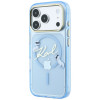 Karl Lagerfeld Script Logo MagSafe-hoesje voor Apple iPhone 18 Pro / 17 Pro, lichtblauw
