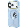 Karl Lagerfeld Peekaboo Logo MagSafe-hoesje voor Apple iPhone 18 Pro Max / 17 Pro Max, blauw