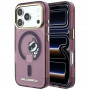 Karl Lagerfeld Peekaboo Logo MagSafe-hoesje voor Apple iPhone 18 Pro / 17 Pro, bordeauxrood