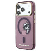 Karl Lagerfeld Peekaboo Logo MagSafe-hoesje voor Apple iPhone 18 Pro / 17 Pro, bordeauxrood