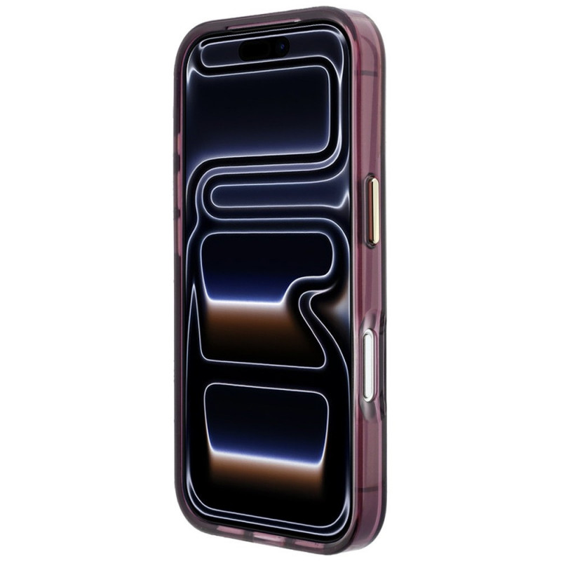 Karl Lagerfeld Peekaboo Logo MagSafe-hoesje voor Apple iPhone 18 Pro / 17 Pro, bordeauxrood
