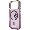 Karl Lagerfeld Peekaboo Logo MagSafe-hoesje voor Apple iPhone 18 Pro / 17 Pro, bordeauxrood