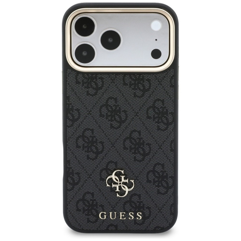 Guess 4G-hoesje met portemonnee, MagSafe, voor Apple iPhone 18 Pro / 17 Pro, zwart