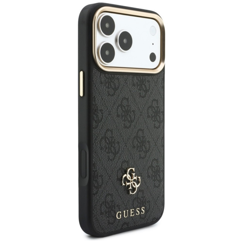Guess 4G-hoesje met portemonnee, MagSafe, voor Apple iPhone 18 Pro / 17 Pro, zwart
