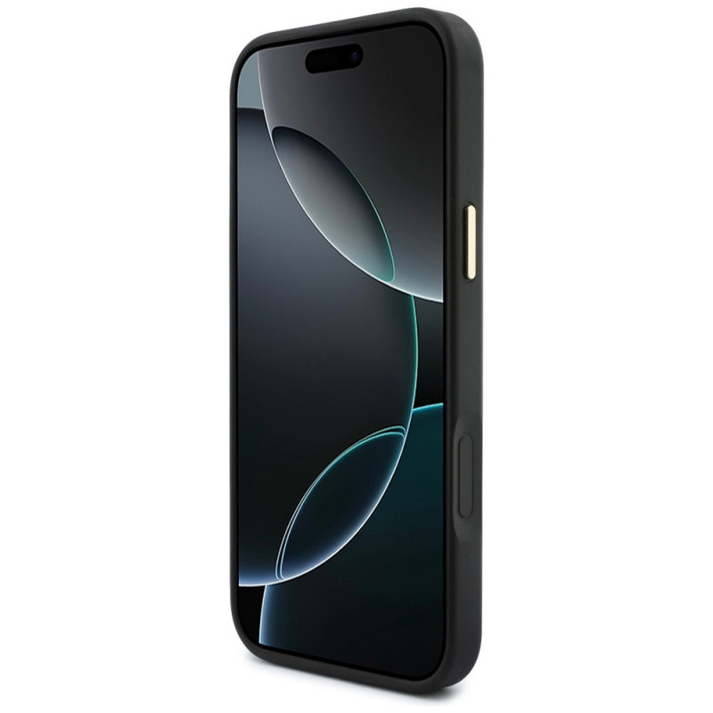 Guess 4G-hoesje met portemonnee, MagSafe, voor Apple iPhone 18 Pro Max / 17 Pro Max, zwart