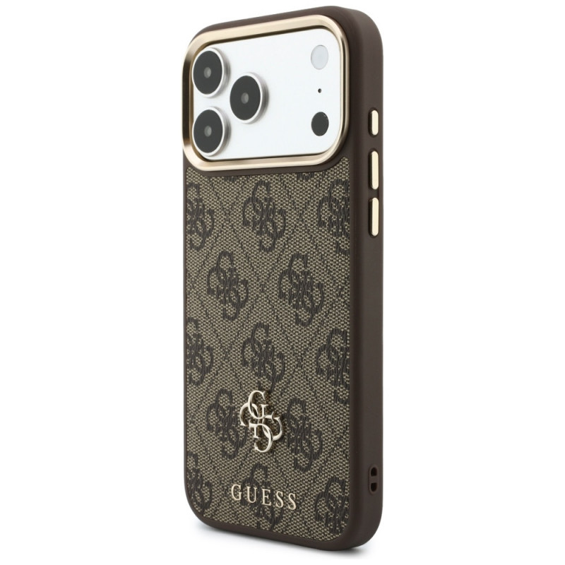 Guess 4G hoesje met portemonnee, MagSafe, voor Apple iPhone 18 Pro Max / 17 Pro Max, bruin