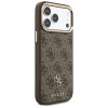 Guess 4G-hoesje met portemonnee en koord, MagSafe, voor Apple iPhone 18 Pro Max / 17 Pro Max, bruin
