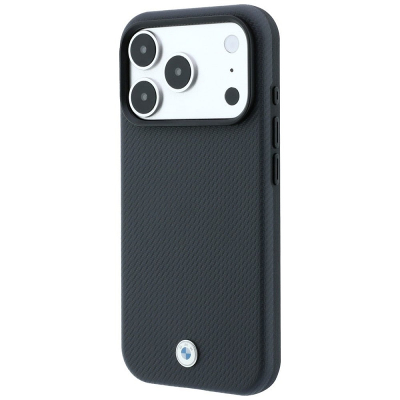 BMW Kevlar Metal Logo MagSafe-hoesje voor Apple iPhone 18 Pro / 17 Pro, antraciet