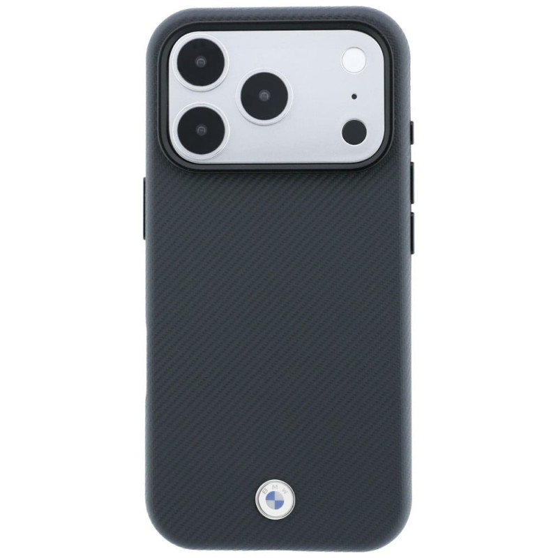 BMW Kevlar Metal Logo MagSafe-hoesje voor Apple iPhone 18 Pro / 17 Pro, antraciet