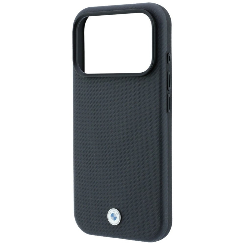 BMW Kevlar Metal Logo MagSafe-hoesje voor Apple iPhone 18 Pro / 17 Pro, antraciet