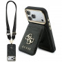 Guess 4G-hoesje met portemonnee en koord, MagSafe, voor Apple iPhone 18 Pro / 17 Pro, bruin
