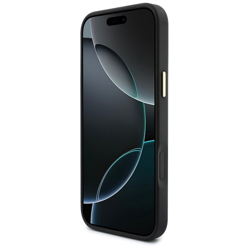 Guess 4G-hoesje met portemonnee en koord, MagSafe, voor Apple iPhone 18 Pro / 17 Pro, bruin