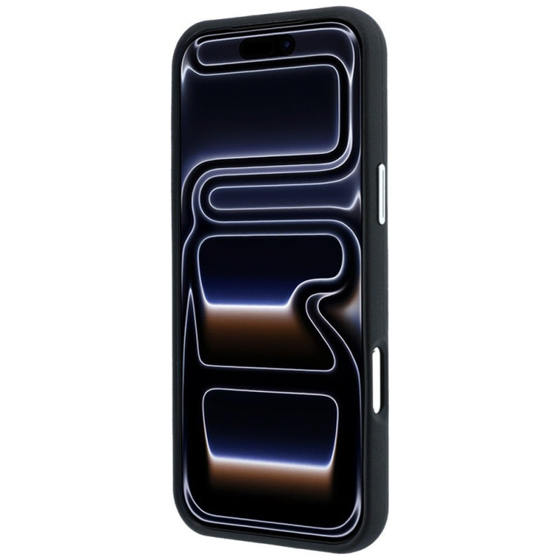 BMW Quilted Pattern Metal Logo-hoesje en portemonneeset voor Apple iPhone 18 Pro / 17 Pro, zwart
