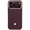 BMW Quilted Pattern Metal Logo hoesje en portemonnee-set voor Apple iPhone 18 Pro / 17 Pro, bordeaux