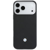 BMW Quilted Pattern Metal Logo hoesje en portemonneeset voor Apple iPhone 18 Pro Max / 17 Pro Max, zwart
