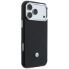 BMW Quilted Pattern Metal Logo hoesje en portemonneeset voor Apple iPhone 18 Pro Max / 17 Pro Max, zwart