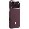 BMW Quilted Pattern Metal Logo-hoesje en portemonneeset voor Apple iPhone 18 Pro Max / 17 Pro Max, bordeauxrood
