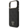 Guess 4G Triangle Logo MagSafe-hoesje voor Apple iPhone 18 Pro Max / 17 Pro Max, zwartgoud
