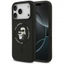 Karl Lagerfeld Silicone Karl&Choupette Ring MagSafe hoesje voor Apple iPhone 18 Pro Max / 17 Pro Max, zwart