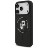 Karl Lagerfeld Silicone Karl&Choupette Ring MagSafe hoesje voor Apple iPhone 18 Pro Max / 17 Pro Max, zwart