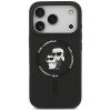 Karl Lagerfeld Silicone Karl&Choupette Ring MagSafe hoesje voor Apple iPhone 18 Pro Max / 17 Pro Max, zwart
