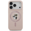 Karl Lagerfeld Silicone Karl&Choupette Ring MagSafe-hoesje voor Apple iPhone 18 Pro / 17 Pro, zwart