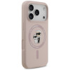 Karl Lagerfeld Silicone Karl&Choupette Ring MagSafe-hoesje voor Apple iPhone 18 Pro / 17 Pro, zwart