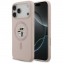 Karl Lagerfeld Silicone Karl&Choupette Ring MagSafe-hoesje voor Apple iPhone 18 Pro Max / 17 Pro Max, roze