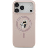 Karl Lagerfeld Silicone Karl&Choupette Ring MagSafe-hoesje voor Apple iPhone 18 Pro Max / 17 Pro Max, roze