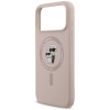 Karl Lagerfeld Silicone Karl&Choupette Ring MagSafe-hoesje voor Apple iPhone 18 Pro Max / 17 Pro Max, roze