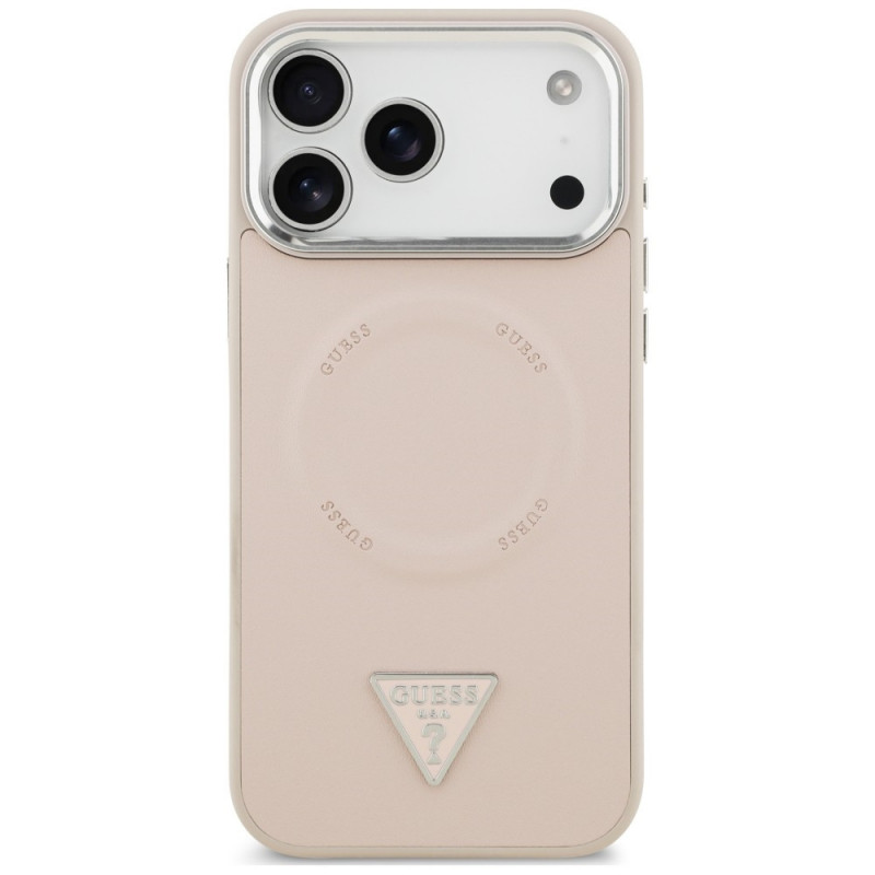 Guess Triangle Logo MagSafe-hoesje voor Apple iPhone 18 Pro Max / 17 Pro Max, roze