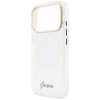 Guess IML Script Metal MagSafe-hoesje voor Apple iPhone 18 Pro / 17 Pro, transparant