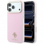 Guess Saffiano Small 4G & Classic Logo MagSafe-hoesje voor Apple iPhone 18 Pro / 17 Pro, roze