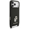 Karl Lagerfeld Saffiano Karl&Choupette Metal Pin CBDY Strap hoesje voor Apple iPhone 18 Pro Max / 17 Pro Max, zwart