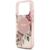 Guess IML Flower & Tonal Circle MagSafe-hoesje voor Apple iPhone 18 Pro Max / 17 Pro Max, roze