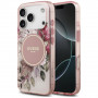 Guess IML Flower & Tonal Circle MagSafe-hoesje voor Apple iPhone 18 Pro / 17 Pro, roze