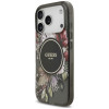 Guess IML Flowers Pearl Strap MagSafe-hoesje voor Apple iPhone 18 Pro / 17 Pro, zwart