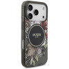 Guess IML Flowers Pearl Strap MagSafe-hoesje voor Apple iPhone 18 Pro / 17 Pro, zwart
