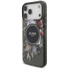 Guess IML Flowers Pearl Strap MagSafe-hoesje voor Apple iPhone 18 Pro Max / 17 Pro Max, zwart
