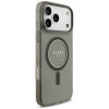 Guess IML Glitter Pearl Strap MagSafe-hoesje voor Apple iPhone 18 Pro / 17 Pro, zwart