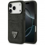 Guess 4G Double Card Triangle-hoesje voor Apple iPhone 18 Pro / 17 Pro, zwart