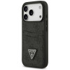 Guess 4G Double Card Triangle-hoesje voor Apple iPhone 18 Pro / 17 Pro, zwart