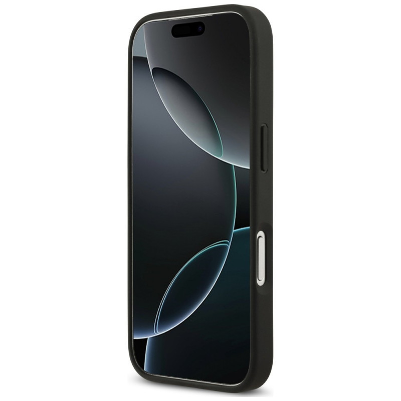 Guess 4G Double Card Triangle-hoesje voor Apple iPhone 18 Pro / 17 Pro, zwart