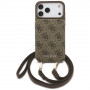 Guess 4G Cardslots & Magnetic Closure Crossbody-hoesje voor Apple iPhone 18 Pro Max / 17 Pro Max, bruin