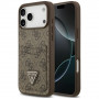 Guess 4G Double Card Triangle-hoesje voor Apple iPhone 18 Pro Max / 17 Pro Max, bruin