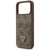 Guess 4G Double Card Triangle-hoesje voor Apple iPhone 18 Pro Max / 17 Pro Max, bruin