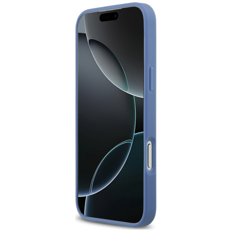 Guess 4G Double Card Triangle-hoesje voor Apple iPhone 18 Pro Max / 17 Pro Max, blauw