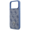 Guess 4G Double Card Triangle-hoesje voor Apple iPhone 18 Pro Max / 17 Pro Max, blauw