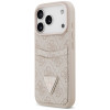 Guess 4G Double Card Triangle-hoesje voor Apple iPhone 18 Pro Max / 17 Pro Max, roze