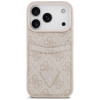 Guess 4G Double Card Triangle-hoesje voor Apple iPhone 18 Pro Max / 17 Pro Max, roze